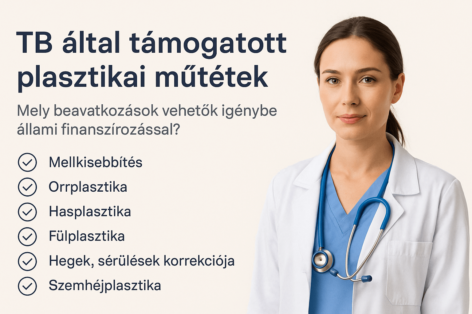tb támogatott plasztikai műtétek